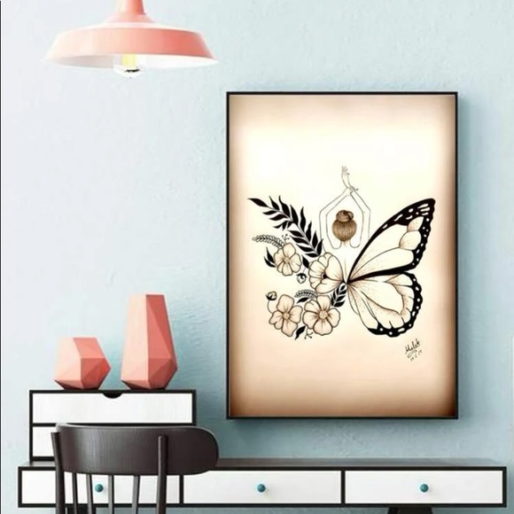 New Butterfly and figure graphic painting - Picture 3 of 4